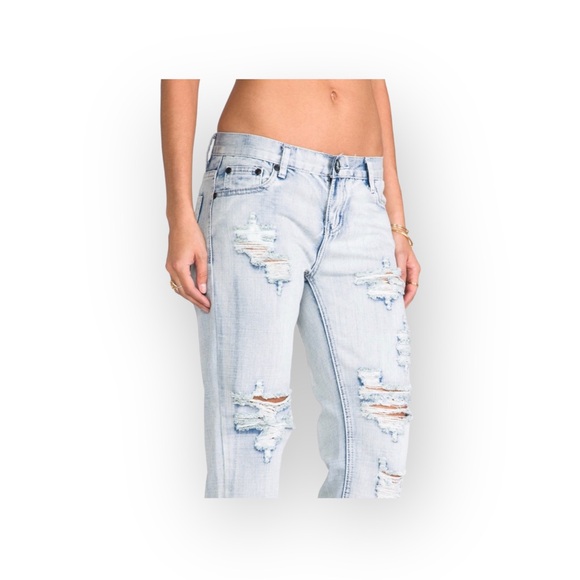 VHTF: One Teaspoon ☻︎ Awesome Baggies Boyfriend Ripped Denim Jeans ☻︎ Fiasco 25 - Picture 5 of 16